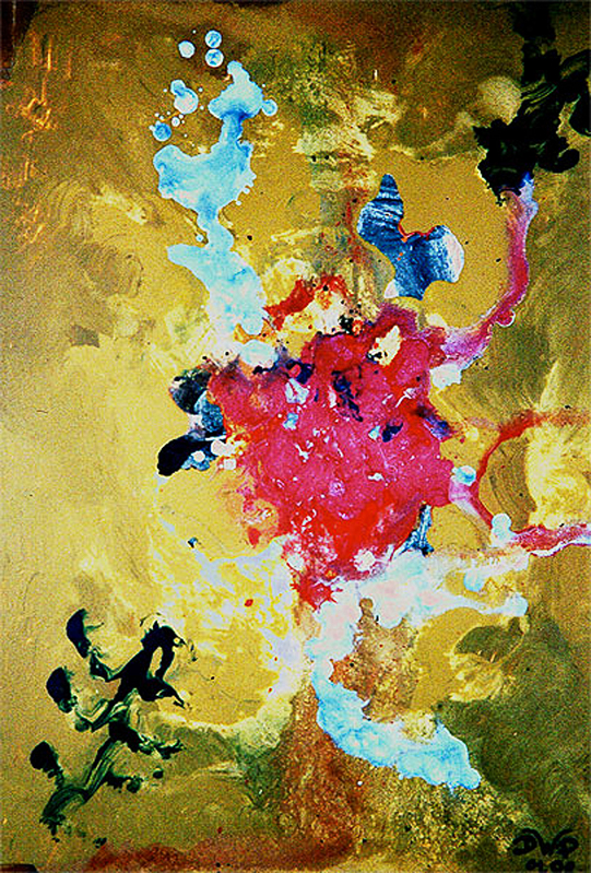 1988-01-Ohne-Titel-Beige-und-Rot-Dispersion-auf-Malkarton-38x53cm