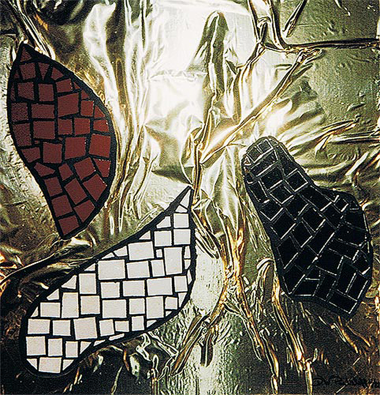 1988-12-Ohne-Titel-Mosaik-auf-Goldmetallfolie-Spiegel-Keramik-auf-Holz-49,5x47,5cm