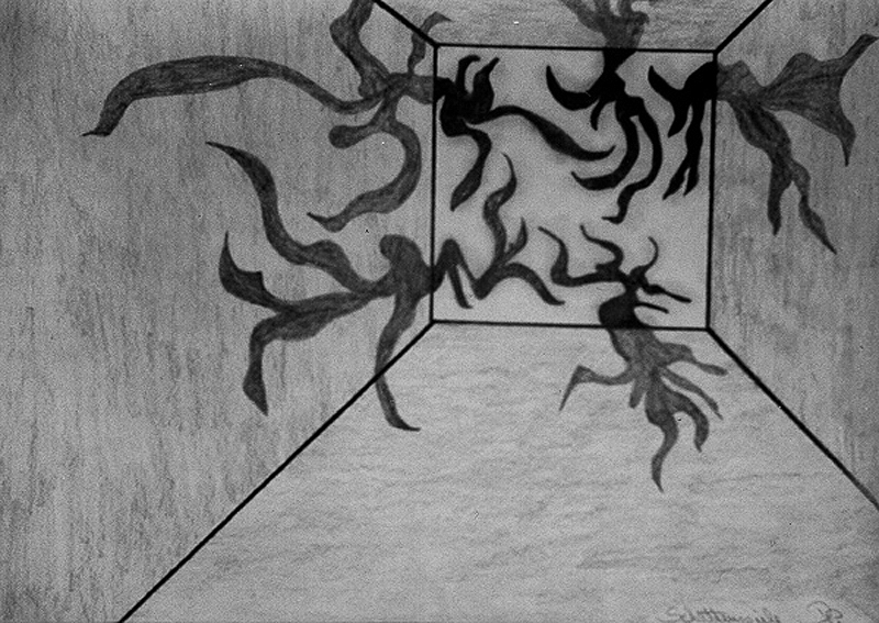 1984-Schattenspiele-Bleistiftzeichnung-30x40cm