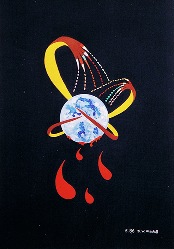 1986-05-Blutiges-Feuerwerk-Dispersion-auf-Plakatkarton-48x68cm
