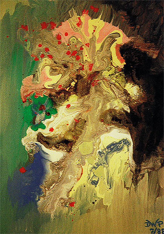 1988-07-Ohne-Titel-Rotspritzer-Dispersion-und-Sand-auf-Malkarton-38x53cm