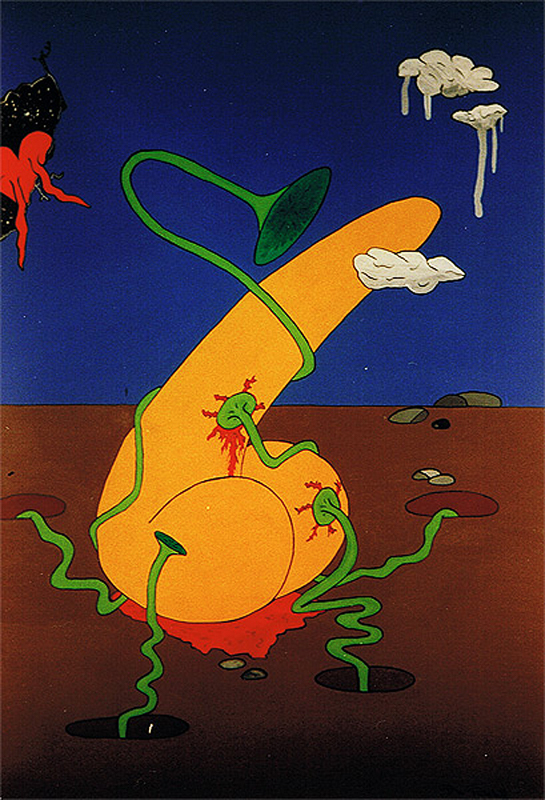 1988-08-Von-der-Ausbeutung-einer-Lebensquelle-Dispersion-auf-Plakatkarton-48x68cm