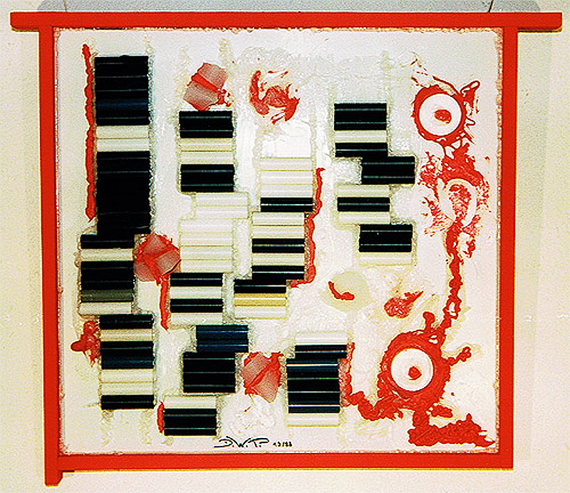 1988-12-Gummierte-Bilanzierungen-Kunststoffplatte-mit-Additions-Kunststoffrollen-und-Silikon-auf-Holz-50x52cm