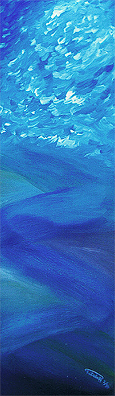 1994-01-Blau-2-Dispersion-und-Acryl-auf-Leinen-ueber-Schaumstoff-auf-Holz-30x100cm
