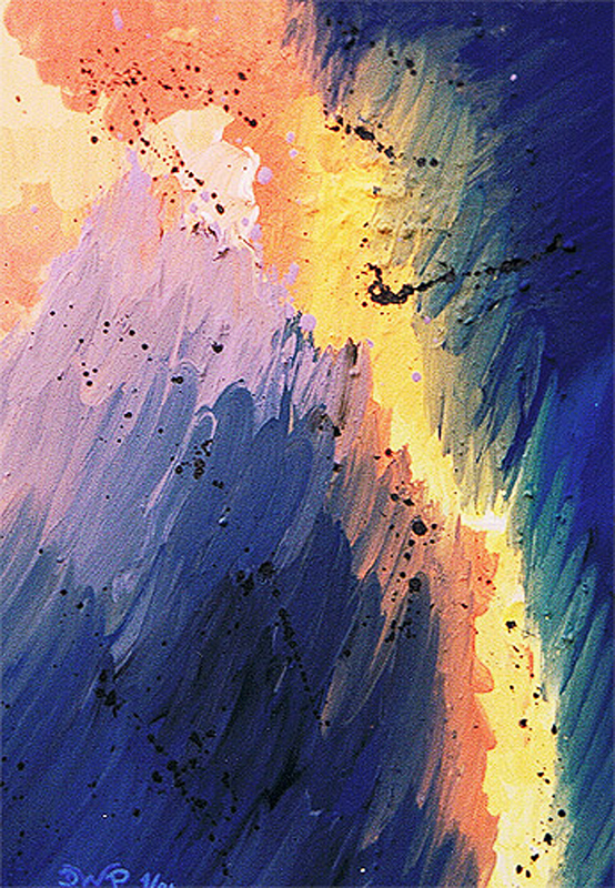 1994-01-Ohne-Titel-Verlauf-Orange-Gelb-Blau-Dispersion-auf-Malkarton-38x53cm