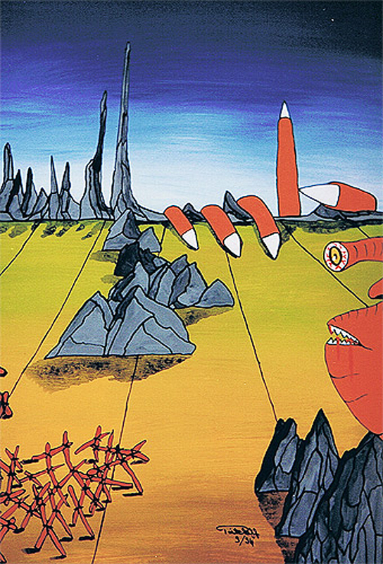 1994-09-Aufgepasst-Acryl-und-Dispersion-auf-Malkarton-38x53cm